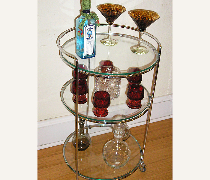 025 chrome bar cart